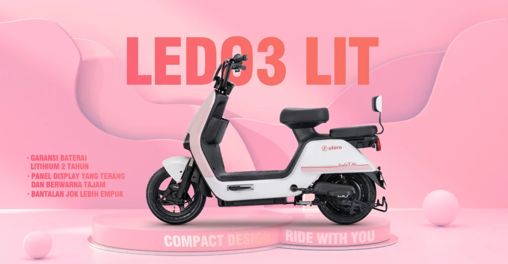sepeda listrik bisa berapa km banner Ofero ledo 3 lit