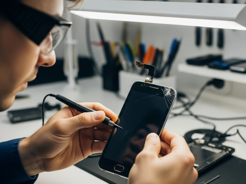 cara memperbaiki layar lcd hp yang hitam