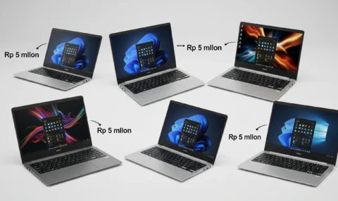 laptop editing video 5 jutaan