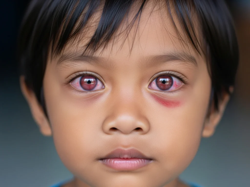 mata merah main hp anak kecil