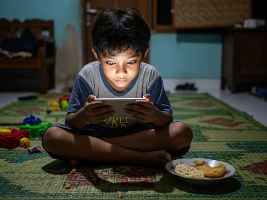 anak kecil kebanyakan main hp