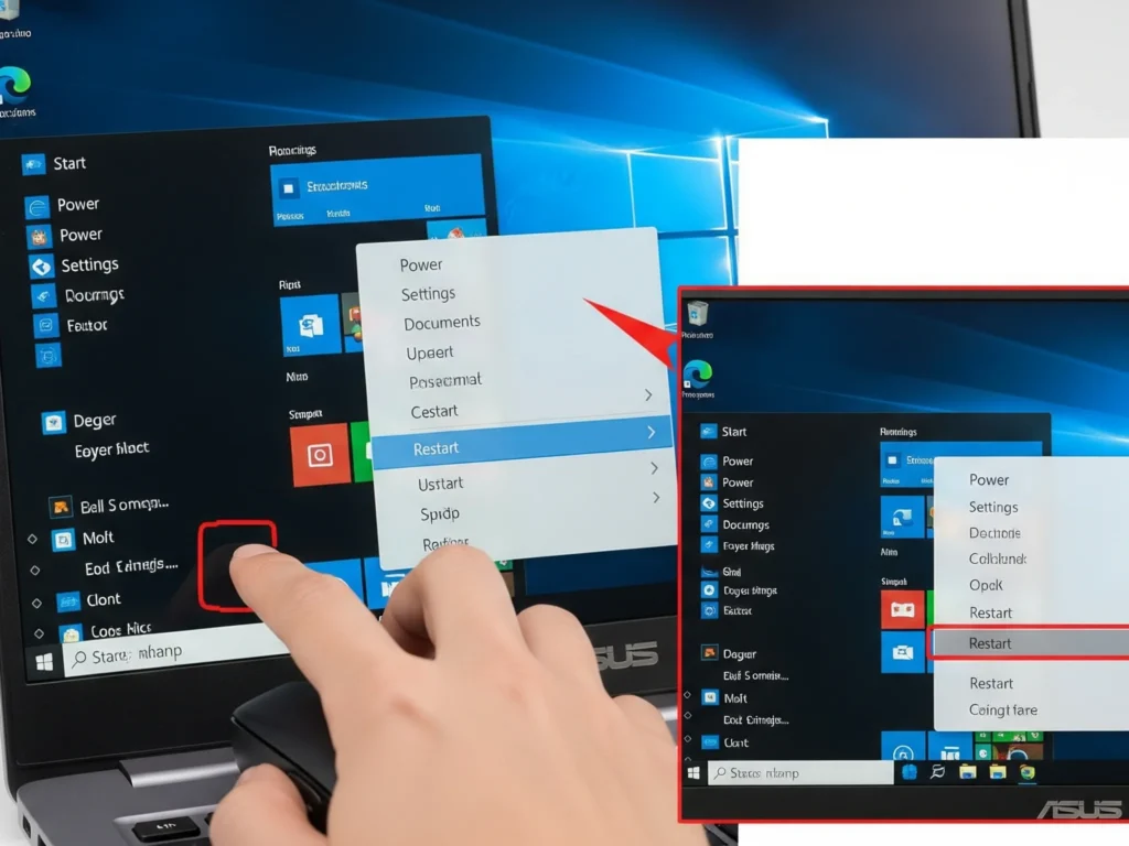 cara restart laptop asus