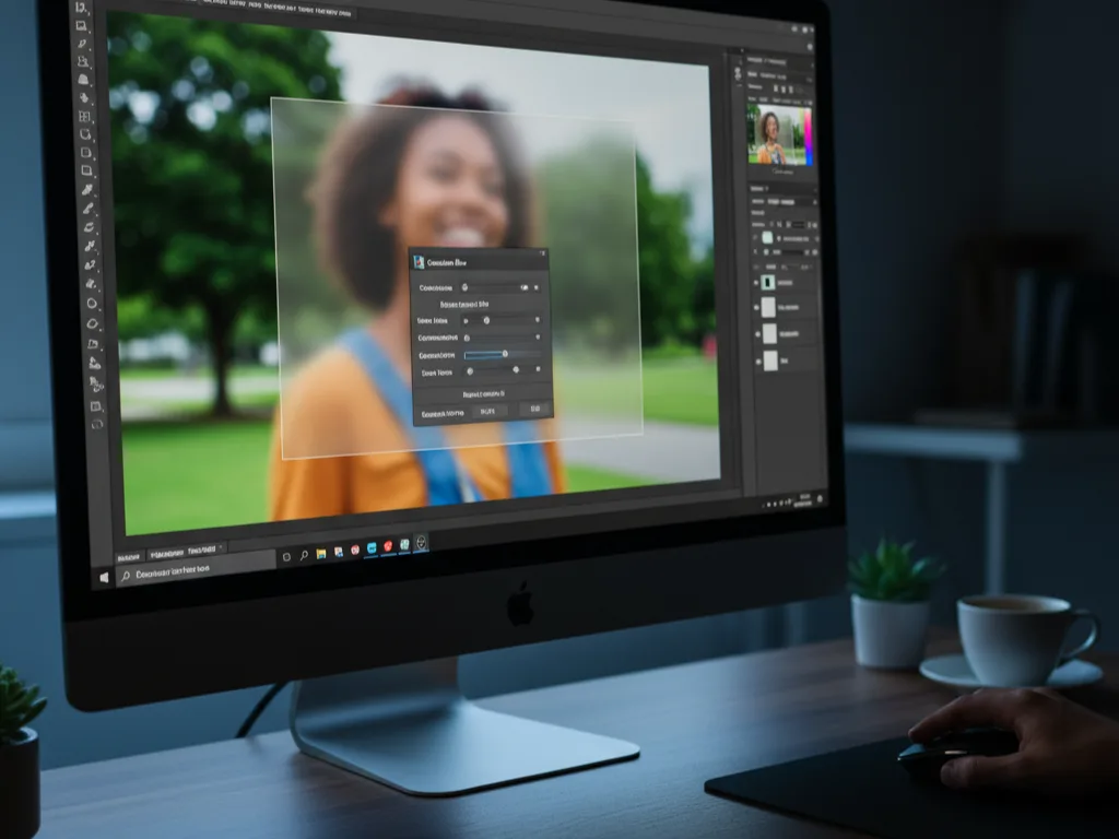 cara blur di photoshop