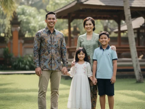 foto ai keluarga 4 orang